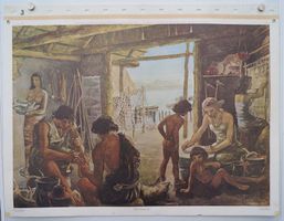 Pfahlbauer (Palafitte)   Schulwandbild – P. Eichenberger