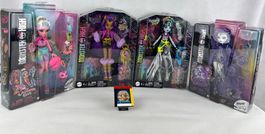 4x Monster High Puppen Fest Lagoona Clawdeen Frankie Spectra