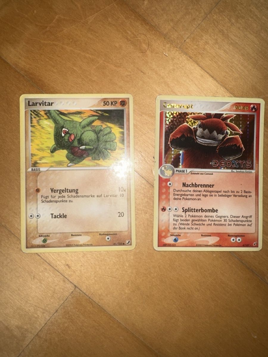 Pokémon Carte collezionabili: 2 Pokemon Karten 2005 Larvitar & Camerupt  – Usato da Dornach venduto da kil_rc55