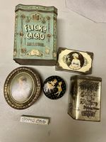 Diverse Vintage Blechdosen, Dekorative Sammlerstücke zu erst