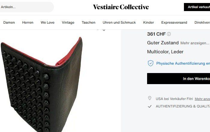 Christian Louboutin Portafogli: Christian Louboutin Portefeuille – Usato da Collonges venduto da Auganien 5