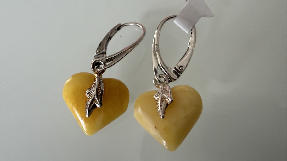 Orecchini pendenti & Orecchini a lobo: Bernstein Ohrringe in,  Silber 925, Valentinstag-Geschenk – Nuovo e nell'imballaggio originale da Ebikon venduto da Leonidas2 2