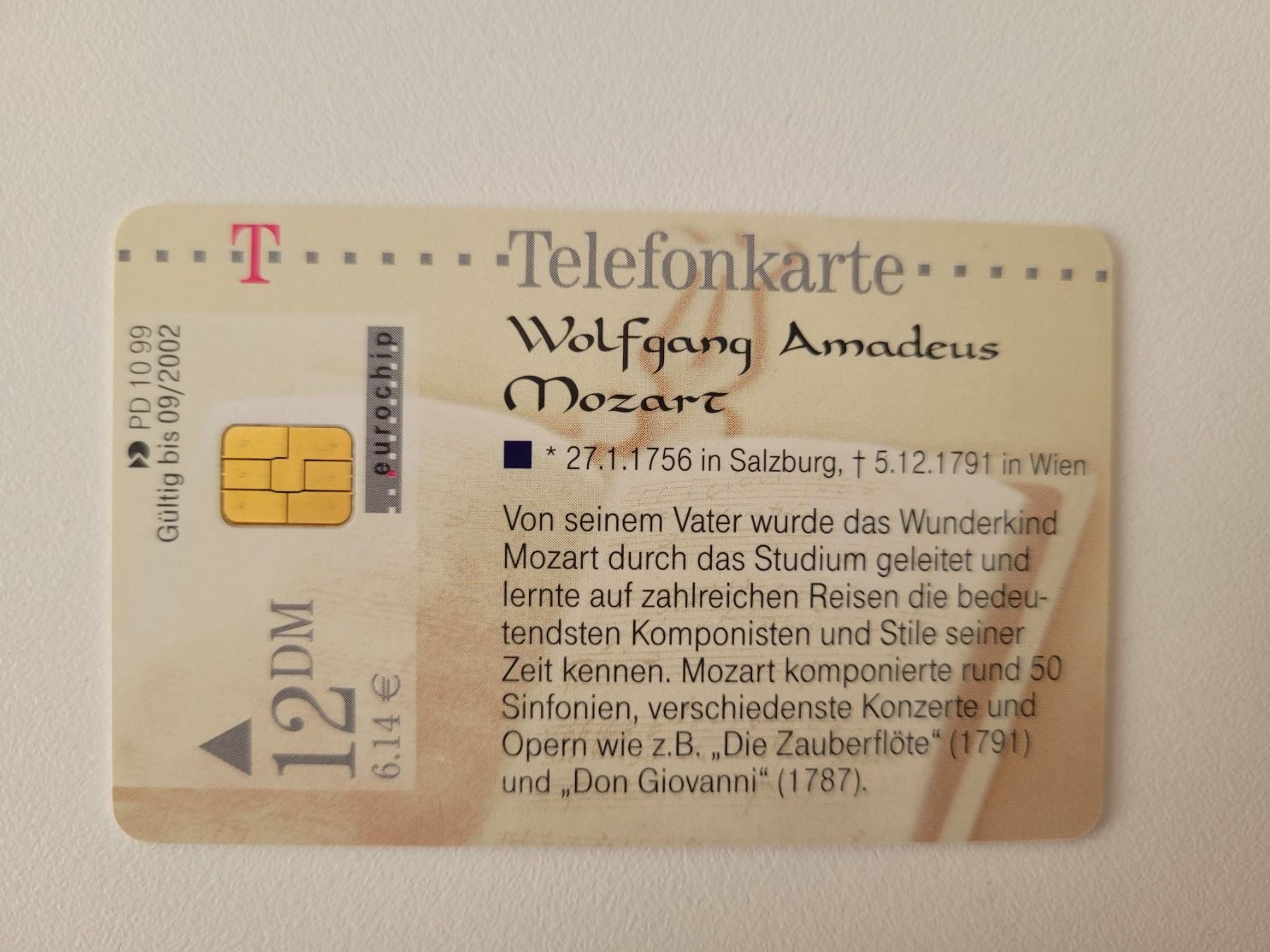 Schede telefoniche: Telefonkarte Deutschland "mozart" – Usato da Inwil venduto da Flower2325 1