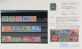 PAX Satz komplett Ersttag Stempel Halbmond 9.V.45 Kat 4000.-