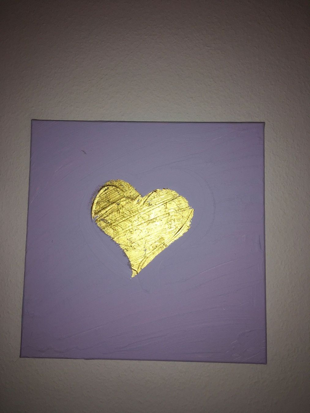 Poster & Bilder: Acryl Bild mit Blattgold Herz lila – Gebraucht aus Zug von smile060 3