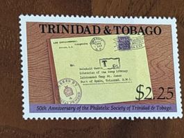 Trinidad & Tobago Briefmarke, 50 Jahre Philatelie Verein!