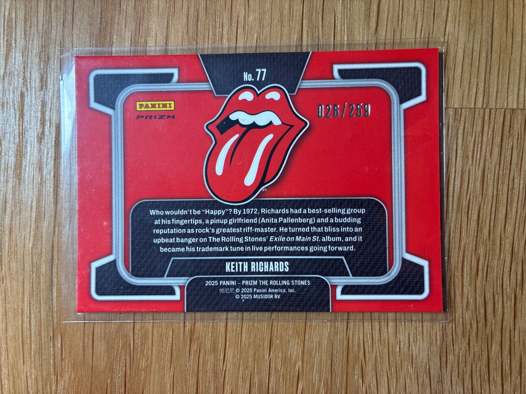 Panini Carte collezionabili: Panini Prizm Rolling Stones Keith Richards /259 – Usato da Wangenried venduto da Garagara 1