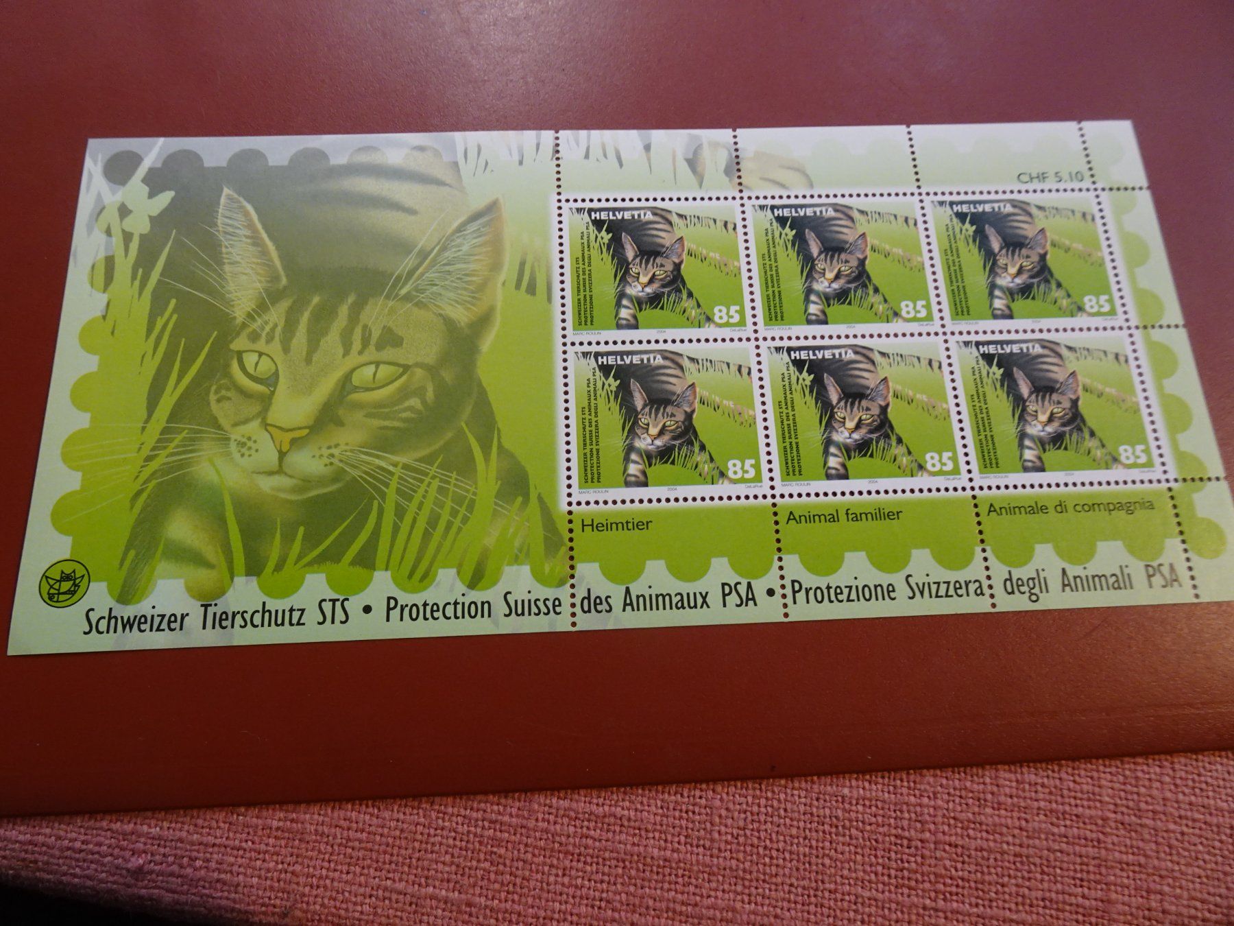 Alle Briefmarken: 2004, KLEINBOGEN, POSTFRISCH, TIERSCHUTZ – Neu (gemäss Beschreibung) aus Eschenbach SG von eDaisy