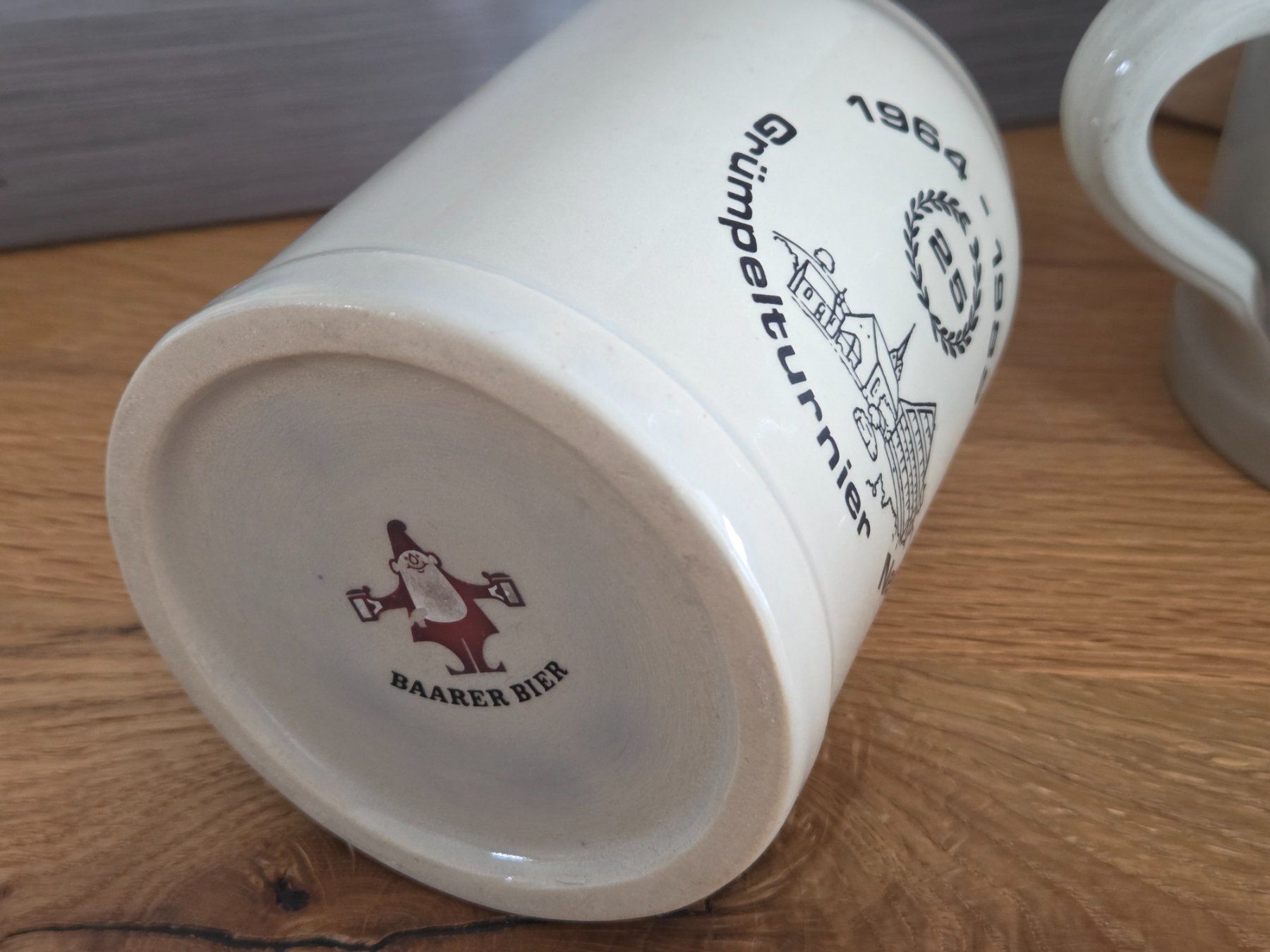 Bicchieri: 4x Baarer Bier Krüge – Usato da Baar venduto da Liebherrbagger 4