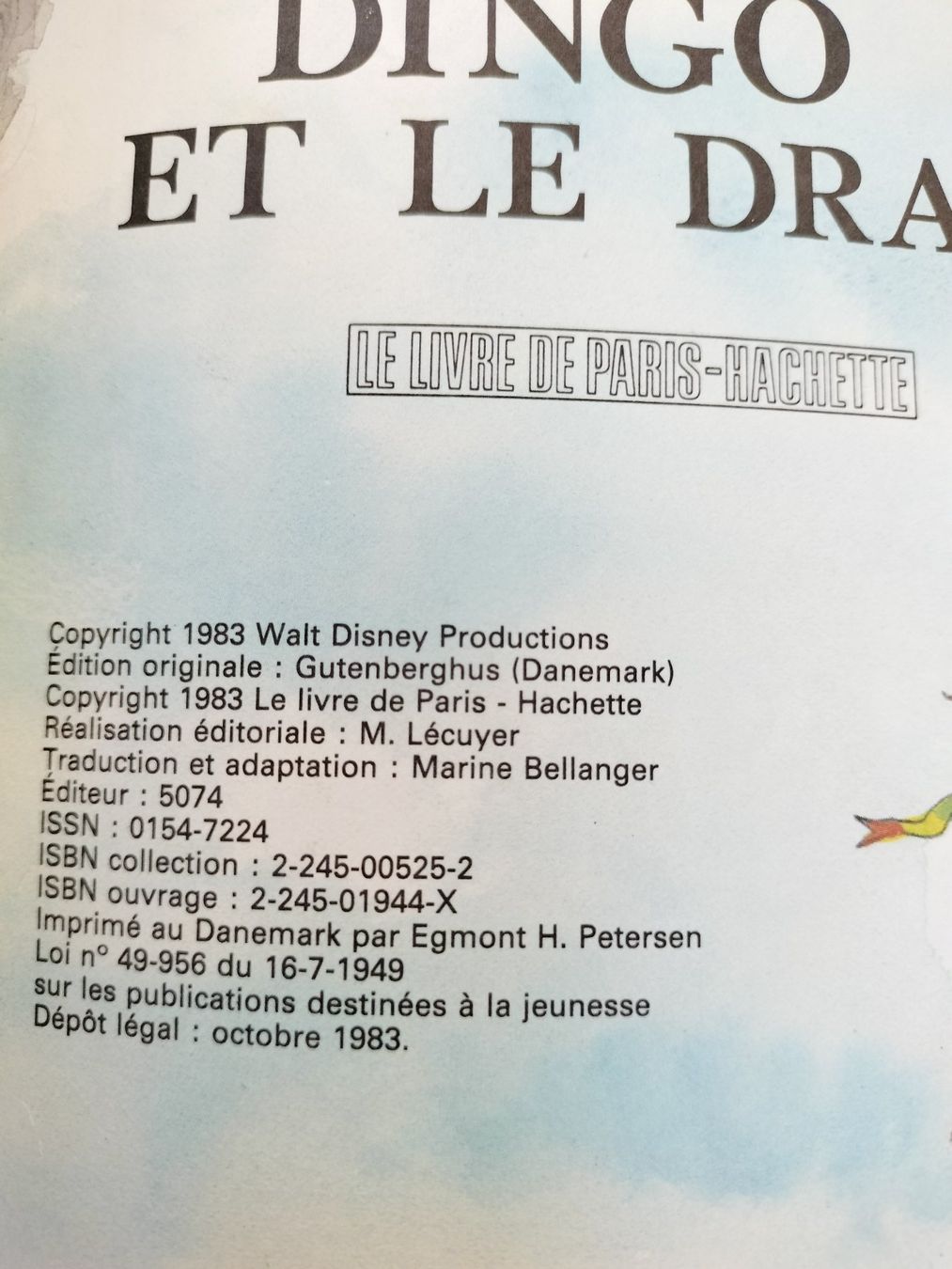 Livres: Dingo Et Le Dragon Walt Disney – D'occasion à Cortaillod par rozinna 2