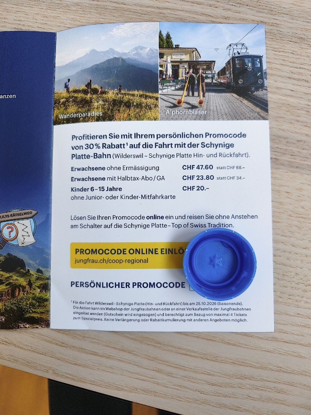 Buoni: Schynige Platte Flyer 30% Rabatt Coop – Nuovo (secondo la descrizione) da Langenthal venduto da sili_hegi 1