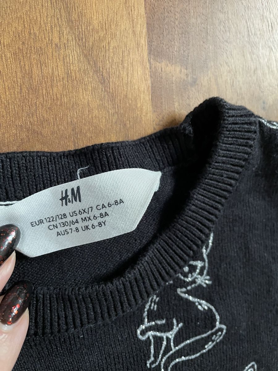 H&M Maglioni & Felpe: Süsser Katzenpullover Gr. 122/128 schwarz H&M – Nuovo (secondo la descrizione) da Fehraltorf venduto da Nadja0205 2
