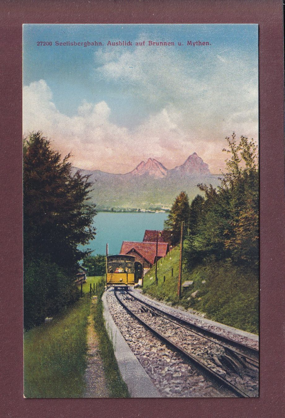 Cartoline postali: SEELISBERG-BAHN - Brunnen - Mythen – Usato da Pully venduto da nicecards