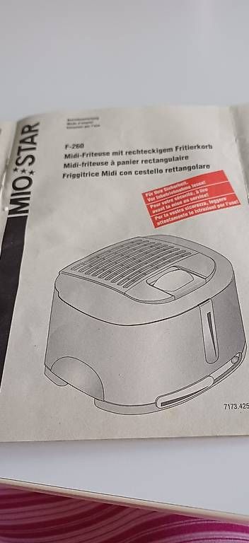 Mio Star Küchengeräte: Kompakte Fritteuse (1300W) mit Easy Clean System – Gebraucht aus Luzern von Boardsnowerin 1
