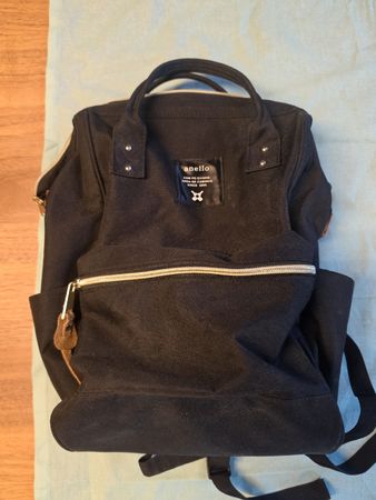Rucksack schwarz mit Reissverschluss