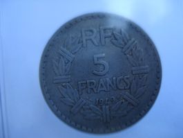 Münze Frankreich, 5 Francs 1949