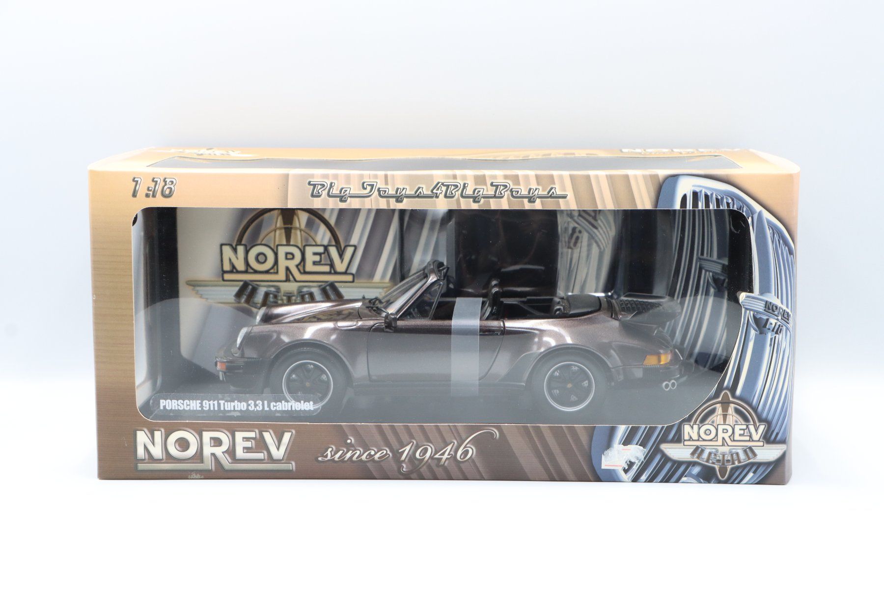 Porsche Modellini d'auto: Porsche 911 Turbo 3.3L Cabriolet 1987 1:18 Norev – Nuovo e nell'imballaggio originale da Bühl b.Aarberg venduto da modelldiecast