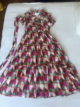 Vestito lungo taglia XL in seta made in Italy