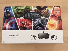 Oculus Rift VR Headset mit Controllern und Zubehör