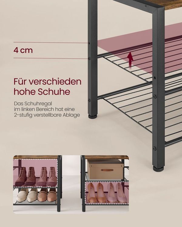 Garderobe: Garderobenständer mit Schuhbank 5 Ebenen 15 Haken ARKEL – Neu und originalverpackt aus Lachen SZ von MAMORU-MOEBEL 4
