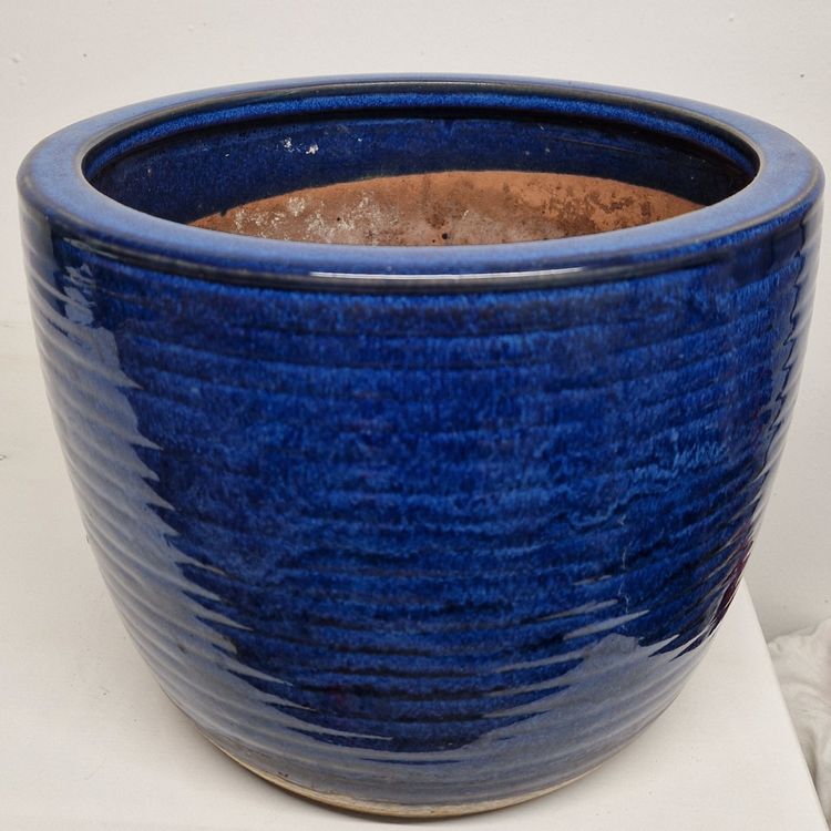 HIT Emaille-Stahlvase – Blau Glasiert, 16,5 X 24,1 Cm, Rostfrei & Wetterfest