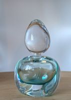 Vintage signierte Glas Parfumflasche Handarbeit