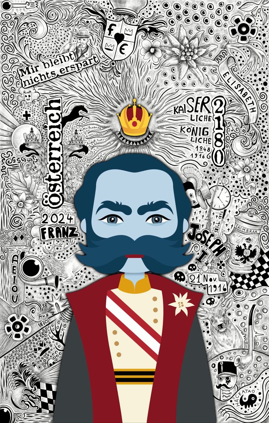 HACKATAO Crypto Stamp Art Österreich: KAISER FRANZ IN BLAU (Neu (gemäss  Beschreibung)) in Dagmersellen für CHF 50 – mit Lieferung auf Ricardo kaufen