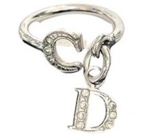 RARE! 💍. DIOR Ring CD Logo Silver Color Rhinestones