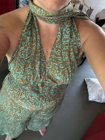 Combinaison dos nu pantalon Bohème imprimée t unique 