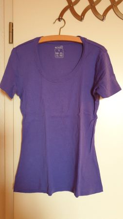 T-Shirt kurzarm, Violett, Esmara S, Baumwolle