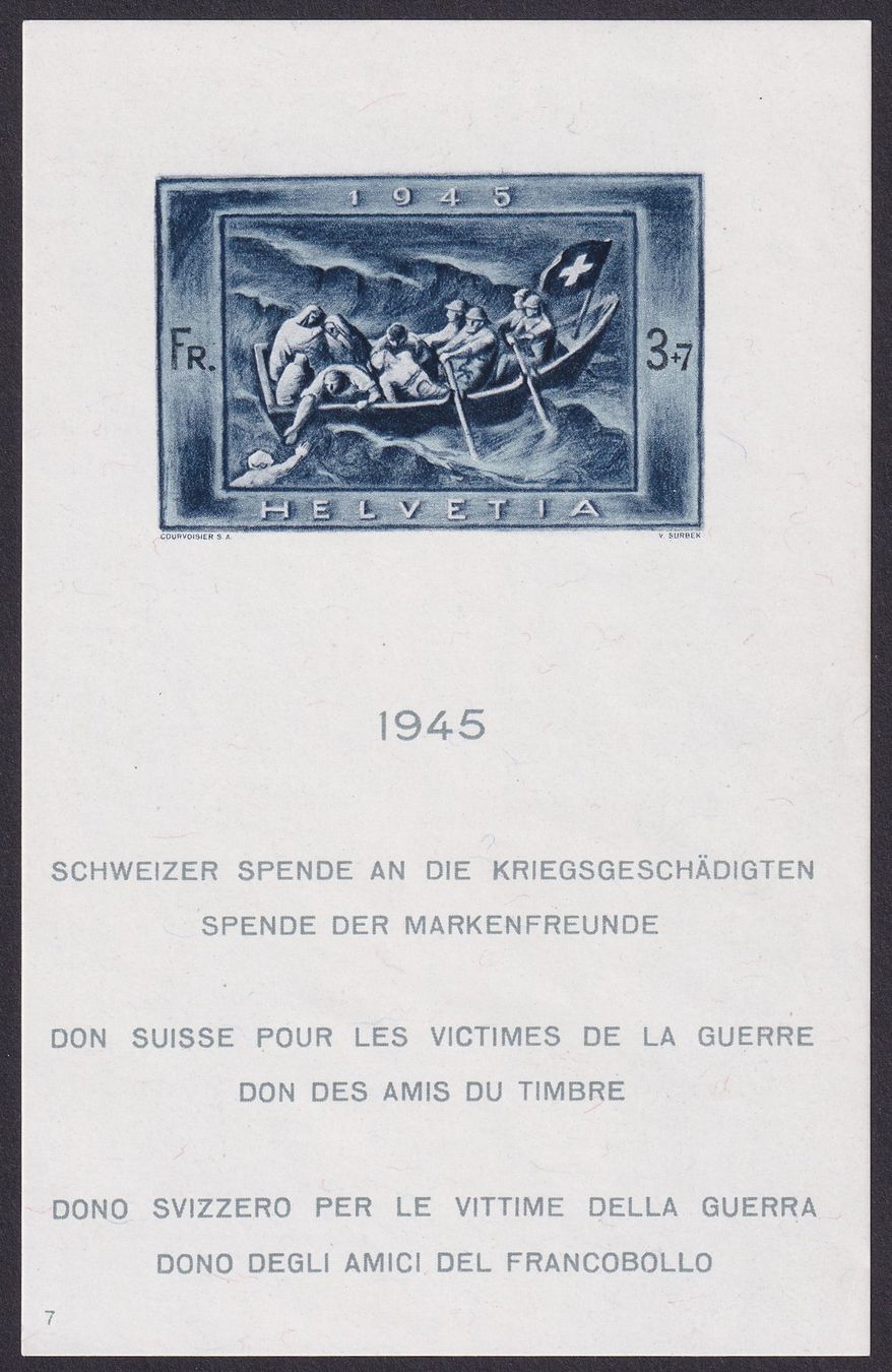 Tutti i francobolli: W21 Spende-Block 1945, postfrisch **, Kat: 200.- – Difettoso da Ebikon venduto da SilvioFreund