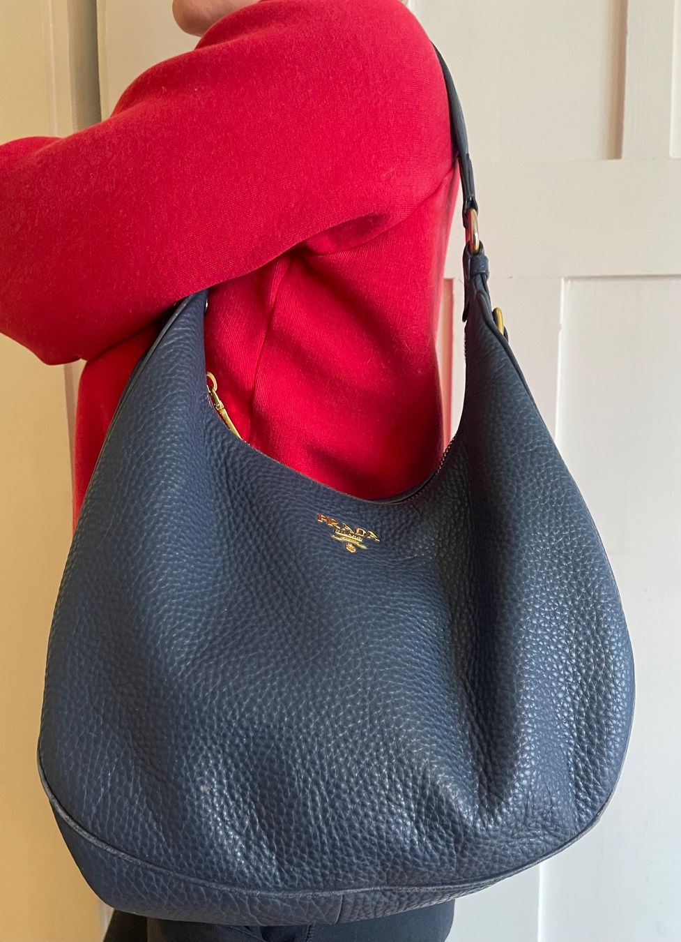 Prada Borse da donna: PRADA Handtasche Leder marine – Usato da zürich venduto da goldklumpen 1