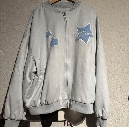 Retro Bomberjacke Türkis Grösse : L