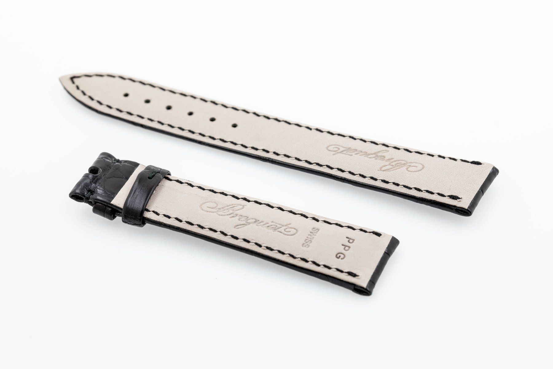 Bracciali & Braccialetti: Breguet shiny black leather strap 18mm NEW – Nuovo (secondo la descrizione) da Epalinges venduto da bracelet123 1