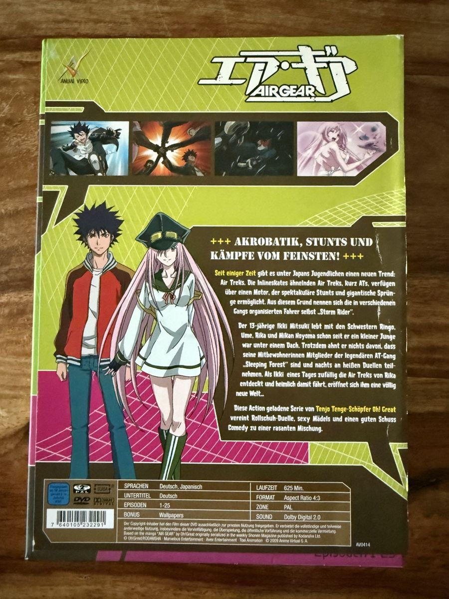 Tutti i DVDs: Air Gear Anime Gesammtausgabe – Usato da Schaffhausen venduto da Annafeil 1