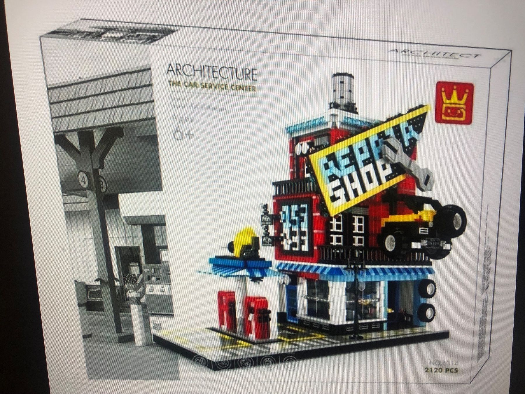 Kit di costruzioni: Wange - Car Service-Center-Klemmbausteine – Nuovo e nell'imballaggio originale da Pratteln venduto da Dollshop