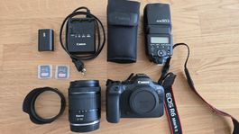 Canon EOS R6 Mark II mit Objektiv, Blitz etc.