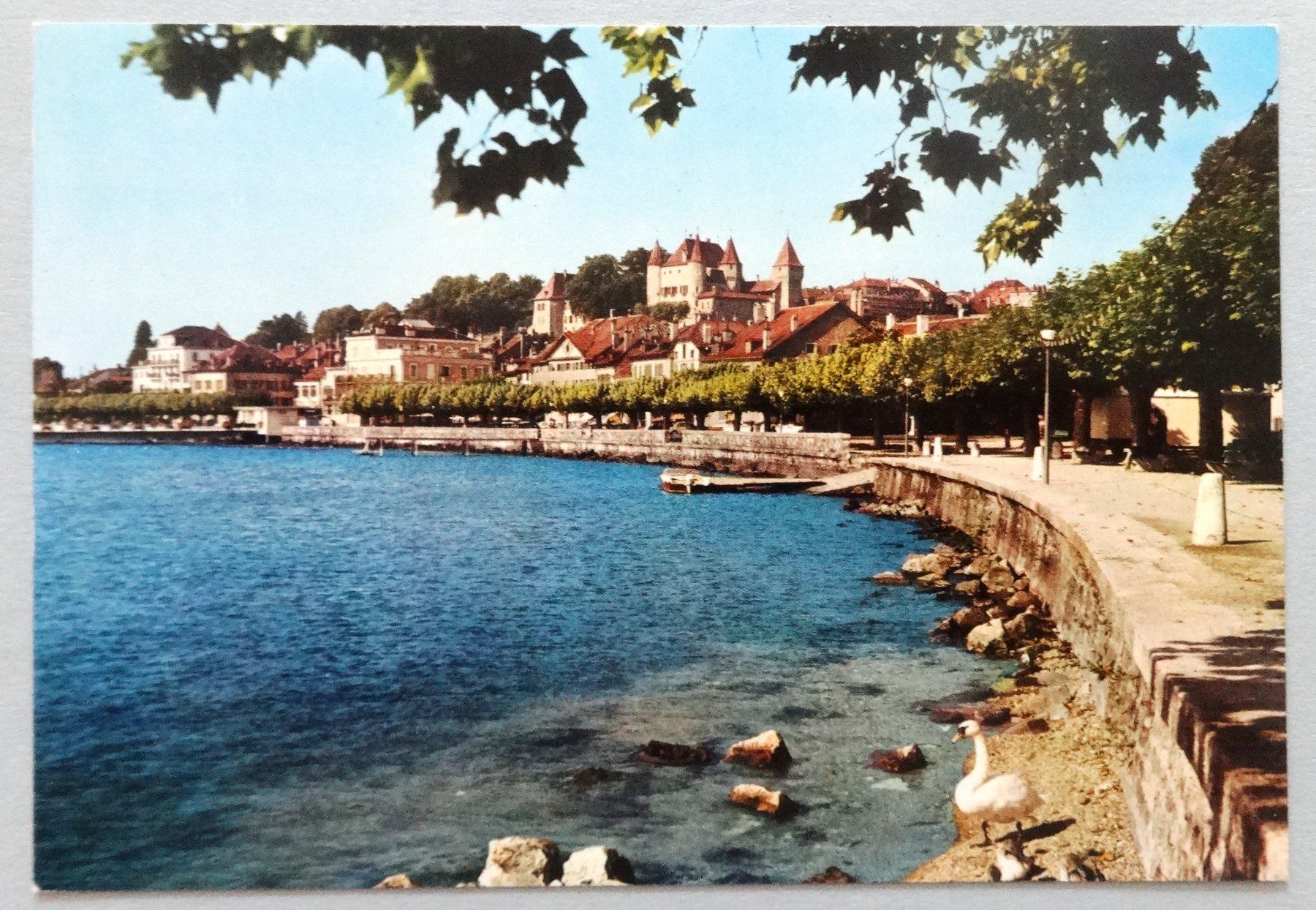 Cartoline postali: Nyon - Le quai et le Château – Usato da Fétigny venduto da Billy2miny