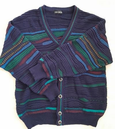 Cardigan Enzo Lorenzo vintage, laine 50% , taille L