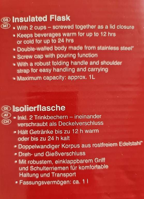 Gourdes & Thermos: Termos Crivit 1 l  – D'occasion à Balgach par ste_wqc7 3