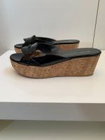 STUART WEITZMAN: Neue schwarze Lackleder-Sandale, 37,5