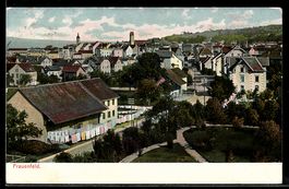 AK Frauenfeld, Blick auf die Dächer der Stadt