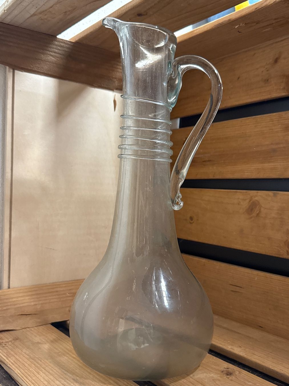 Caraffe: Alte grosse Glas Karaffe,  36 cm – Usato da Amriswil venduto da used2use