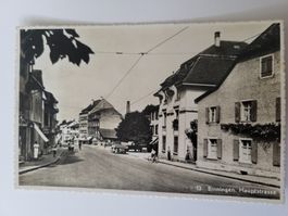 Alte Ansichtskarte Binningen Hauptstrasse, 1948 R4