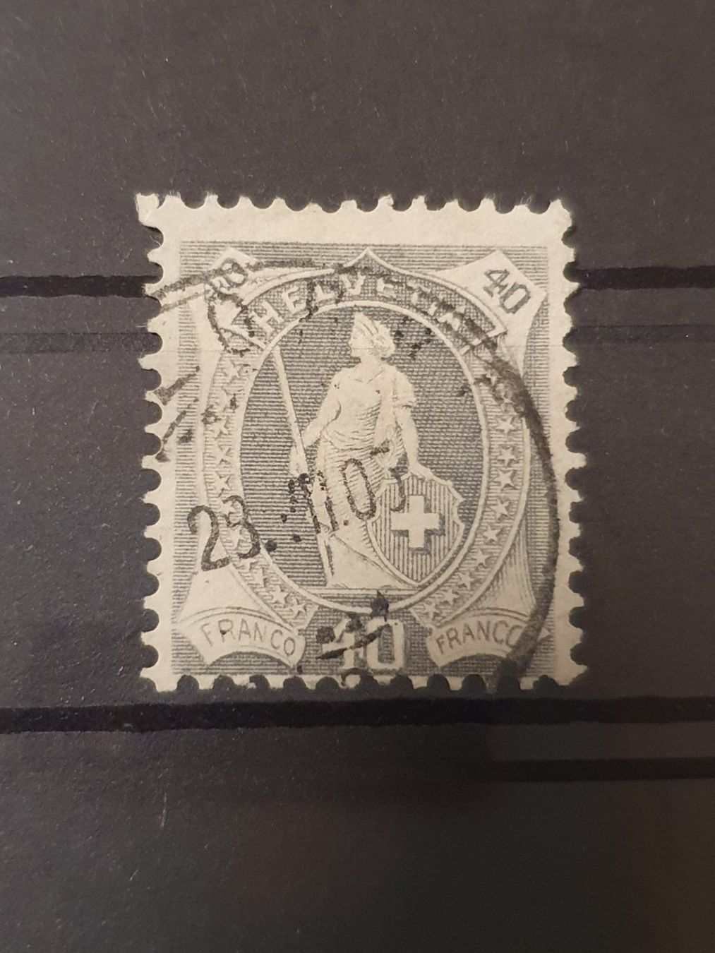 Tous les timbres: Stehende Helvetia 76F Kat. 50.- – D'occasion à Balgach par SIMEON27