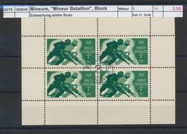 1939/45 Mineure, "Mineur Bataillon" - Block, gestempelt