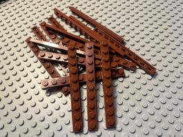 Lego 9x  Platten 1x10 rotbraun (4477)