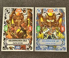 Ninjago Karten, Golddrachen-Cole & Golddrachen-Jay, Platin