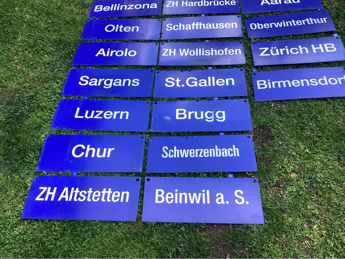 SBB/CFF/FFS Insegne: SBB/CFF/FFS Schild  21 Schilder – Usato da Minusio venduto da scotch111 1