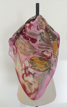 Seidenfoulard quadratisch Chiffon